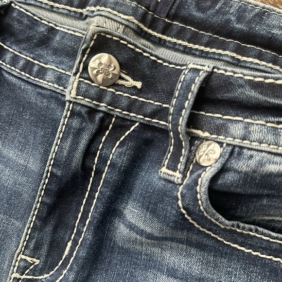 Miss Me Jeans 31x33 Bootcut Meshy Embellished Western Bling Y2K Cowgirl Whisker - Picture 10 of 12